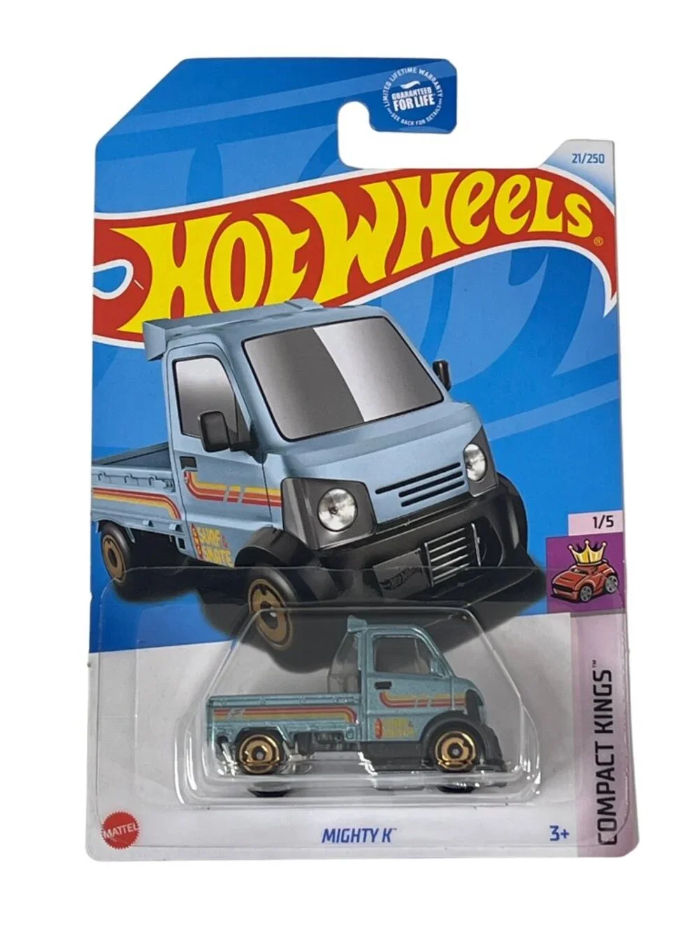 2024 Hot Wheels Mighty K Blue Compact Kings 21/250 Mainline NOC